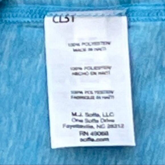 Soffe Dri Womens Performance V-Neck Tee • Scuba Blue Heather • Medium • NWT - Picture 9 of 9